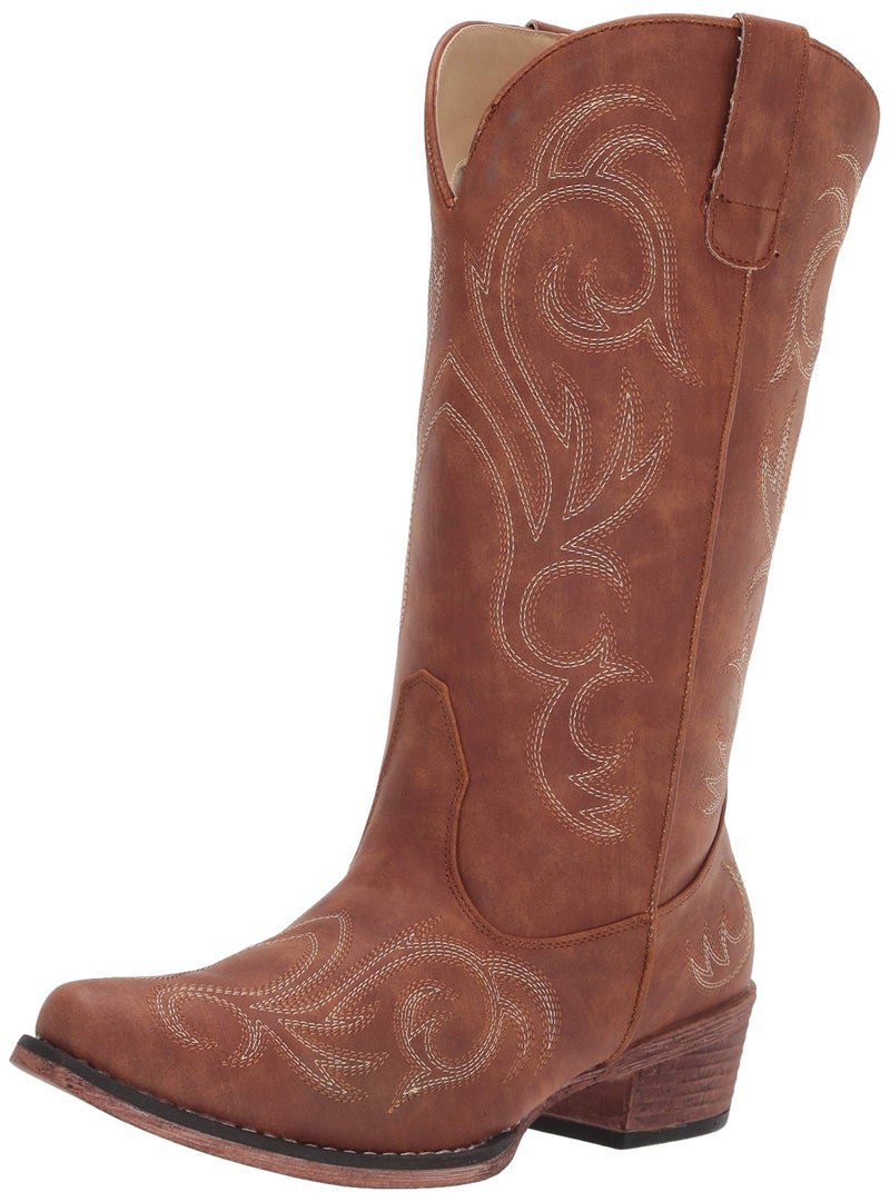 Roper Womens Riley Boot, Tan, 7.5 - Image 1